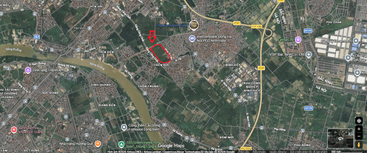 Vị trí vàng của Ninh Hiệp Heritage.